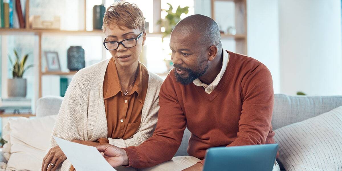 couple doing taxes