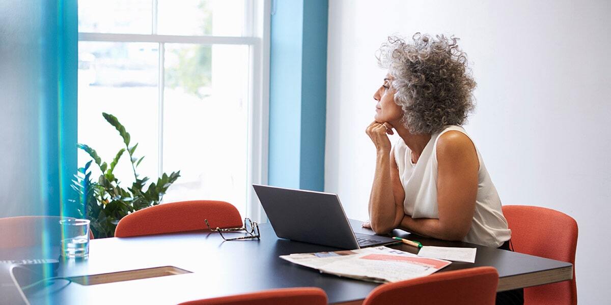woman working